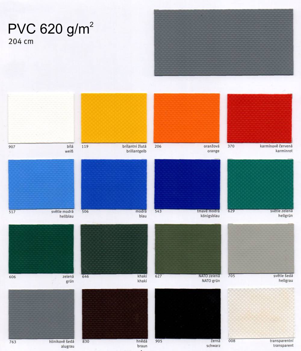PVC plachtovina 620 g/m²